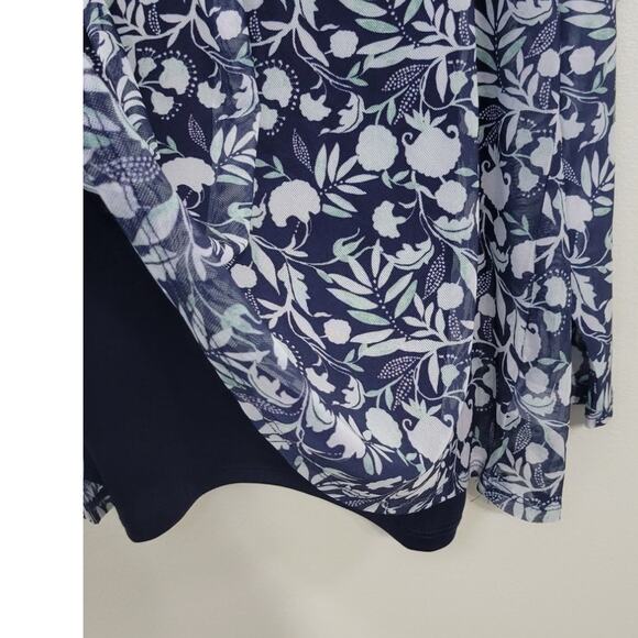 Lane Bryant Top Womens Size 18/20 Sheer Layered Shirt Casual Preppy Peasant Top - Picture 7 of 8